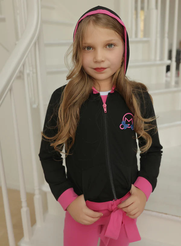 Miss Mini CP06 Character Black Modal Teen Hoodie Myselflingerie.com