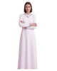 Chicolli White Floral V-Cut Pull On Cotton Nightgown