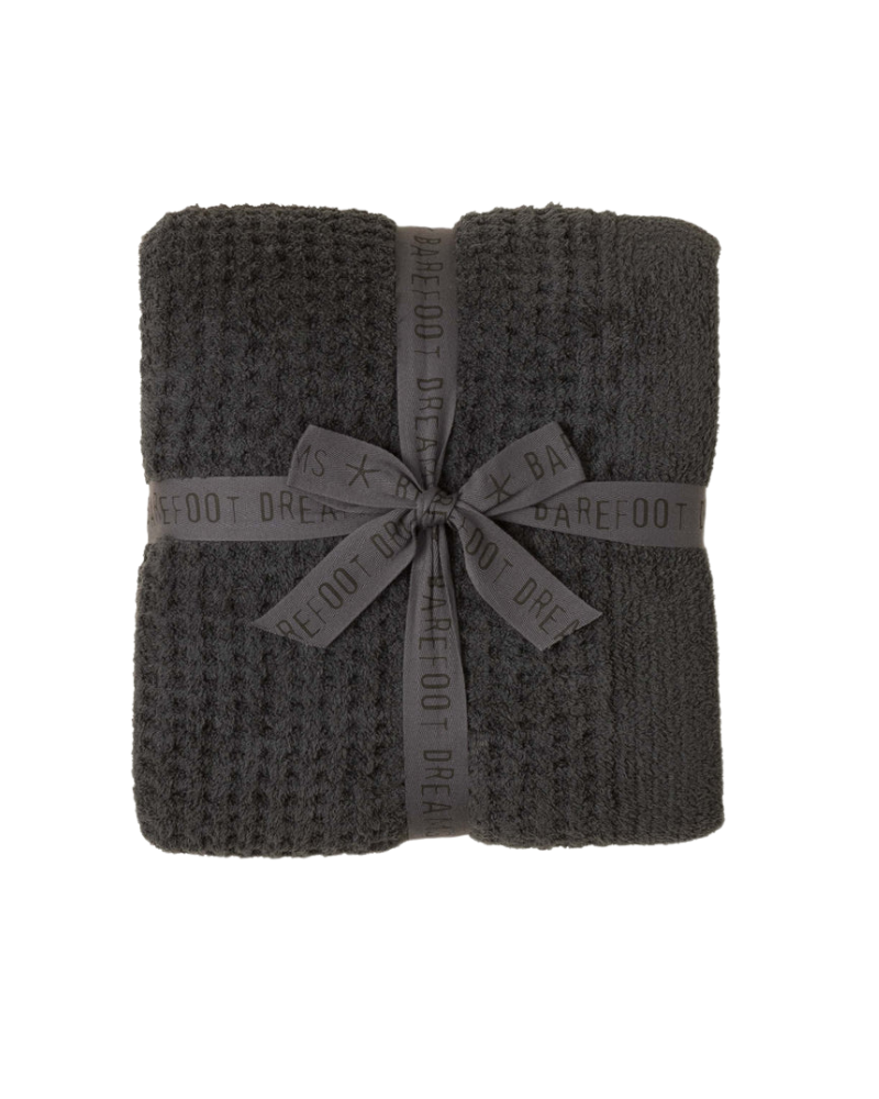 Barefoot Dreams Carbon CozyChic Waffle Throw