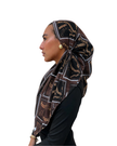 Scarf Bar Kensington Chain Open Back Adjustable Pre-Tied Bandanna with Velvet Grip