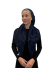 TYED Navy Lined Adjustable Pre-tied Bandanna with Velvet Grip
