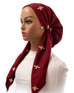 Ahead Burgundy Royal Bee Classic Fit Pre-Tied Bandanna