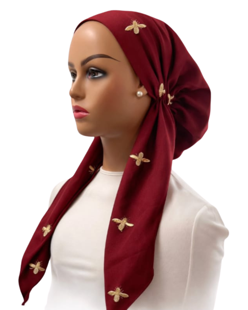 Ahead Burgundy Royal Bee Classic Fit Pre-Tied Bandanna