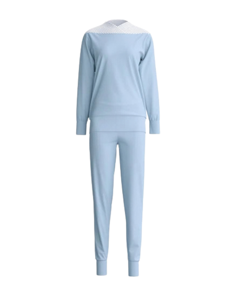 Calida Dusty Grey Soulmate 100% Cotton Pajamas Set