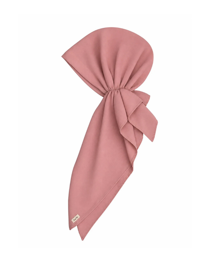 Scarf Bar Solid Ballerina Pink Cotton Classic Pre-Tied Bandanna with Full Grip