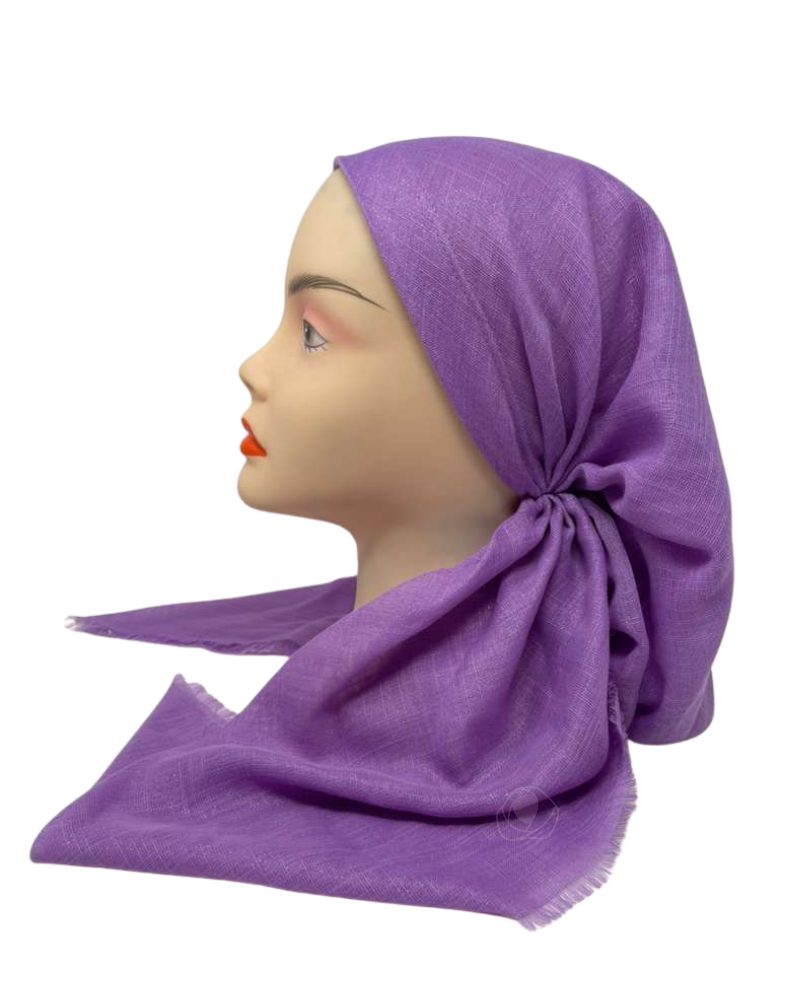 It's Younique Solid Lilac Shimmer  Pre-Tied Open Back Bandanna with Velvet Grip