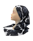 Tal New York Black Mari Open Back Pre-Tied Bandanna with Velvet Grip