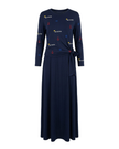 ORD Navy Couture Embroidered Modal Nursing Nightgown