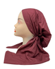 Lizi Headwear Solid Mauve Adjustable Pre-Tied Bandanna with Velvet Grip