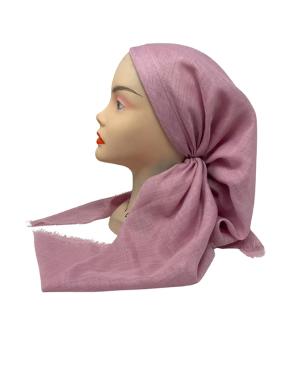 It's Younique Solid Shimmer Light Pink Pre-Tied Open Back Bandanna with Velvet Grip