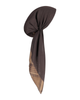 Lizi Headwear Cocoa Plaid Border Open Back Adjustable Pre-Tied Bandanna with Velvet Grip