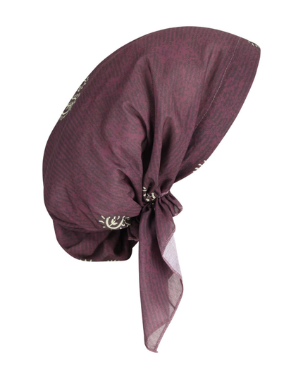 Lizi Headwear Wine Paisley Adjustable Pre-tied Sport Bandanna