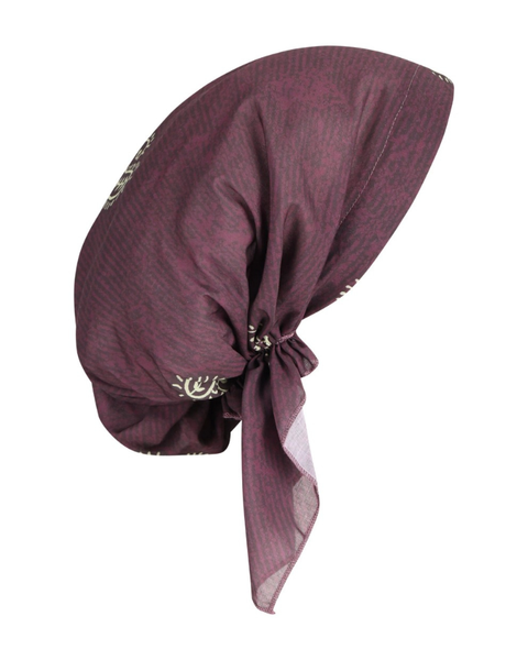 Lizi Headwear Wine Paisley Adjustable Pre-tied Sport Bandanna