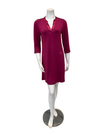 Fleur't Dark Cherry 3/4 Sleeve with Pockets Modal Nightshirt
