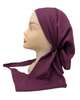 Lizi Headwear Purple Waffle Silk Adjustable Pre-Tied Bandanna with Velvet Grip