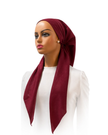 Ahead Burgundy Tender Tone Versatile Style Long Tails Open Back Pre-Tied Bandanna