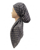 Revaz Grey Diamond Adjustable Pre-Tied Bandanna with Velvet Grip