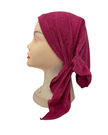 Ahead Berry Comfy Terry Short Tails Adjustable Pre-Tied Bandanna