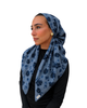 Scarf Bar Indigo Bloom Classic Pre-Tied Bandanna with Velvet Grip