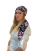 Scarf Bar Pink Dahlia Square Scarf with Invisible Grip