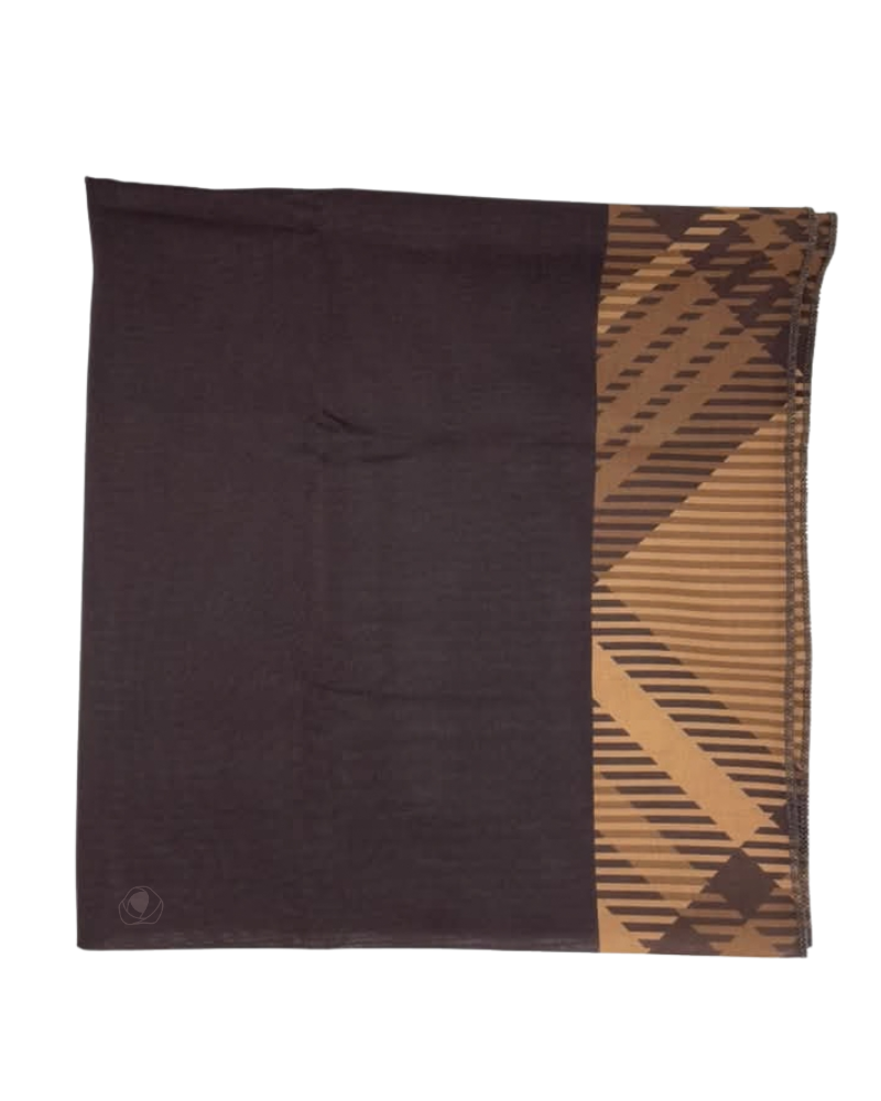 Lizi Headwear Cocoa Plaid Broder Square Scarf