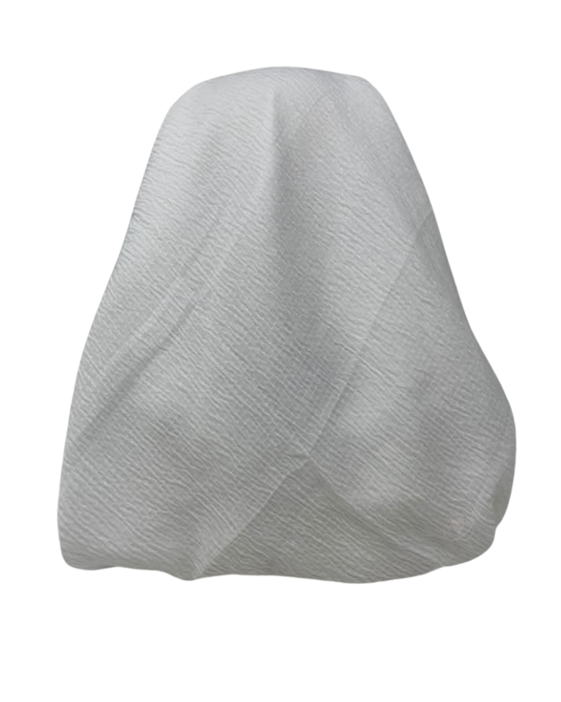 It's Younique White Crinkle Pre-Tied Open Back Bandanna with Velvet Grip