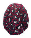 Revaz Burgundy Leopard Adjustable Pre-Tied Bandanna with Velvet Grip