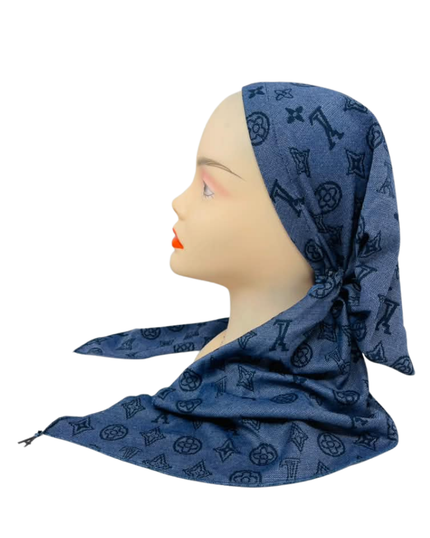Ahead Navy Modern Mark Israeli Style Long Tails Pre-Tied Bandanna