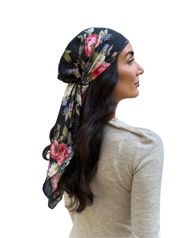 Scarf Bar Victorian Garden Square Scarf with Invisible Grip