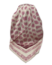 It's Younique Pink/Cream Animal Spots Pre-Tied Open Back Bandanna with Velvet Grip