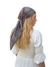 Scarf Bar Mocha Paisley Square Scarf with Invisible Grip