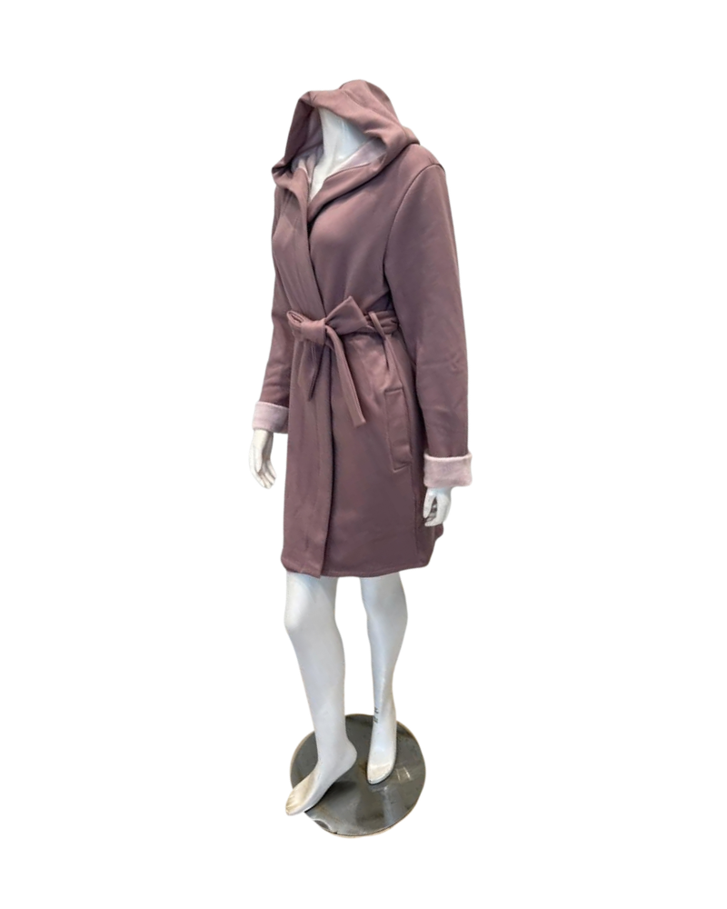 Fleur't Cappuccino/Honeysuckle Cozy Short Morning Robe