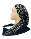 Revaz Black Leopard Border Adjustable Pre-Tied Bandanna with Velvet Grip