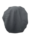 Lizi Headwear Black Waffle Silk Adjustable Pre-Tied Bandanna with Velvet Grip