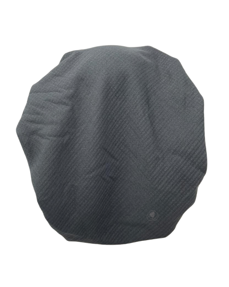 Lizi Headwear Black Waffle Silk Adjustable Pre-Tied Bandanna with Velvet Grip