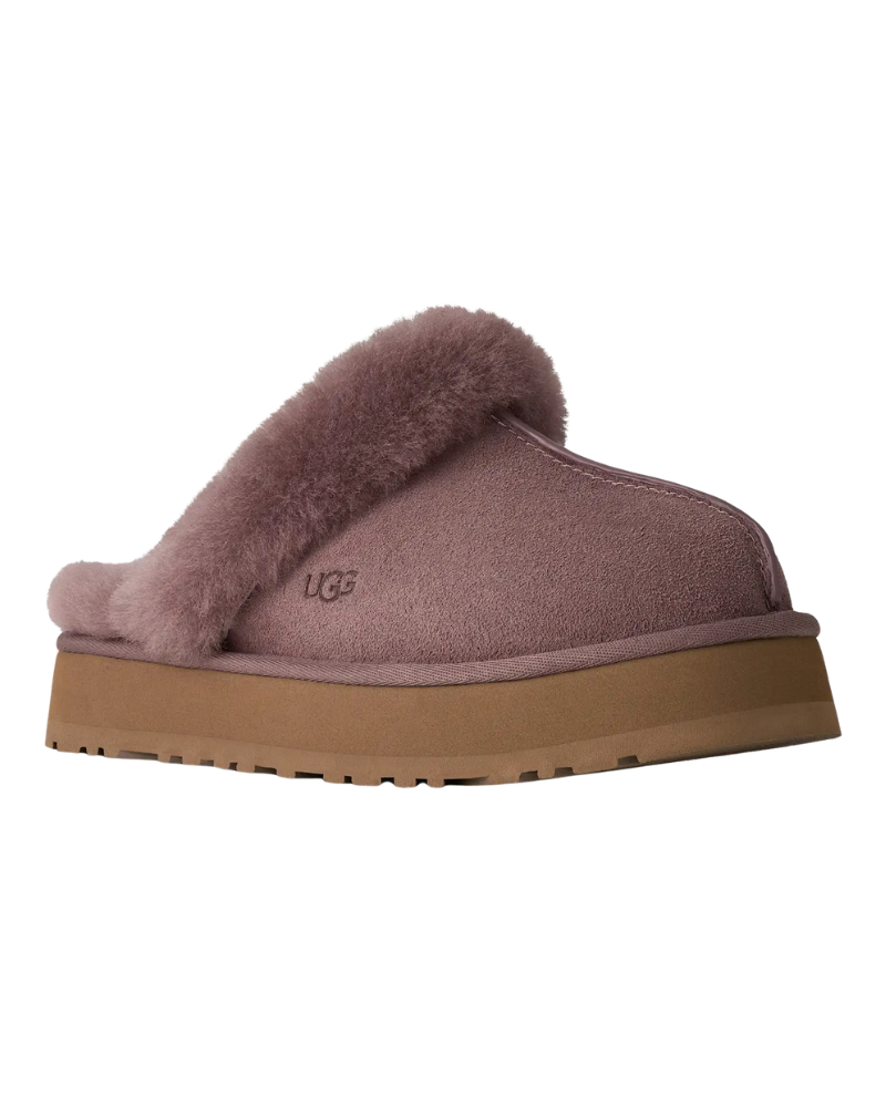 UGG Portobello Disquette Slippers with Fur Trim