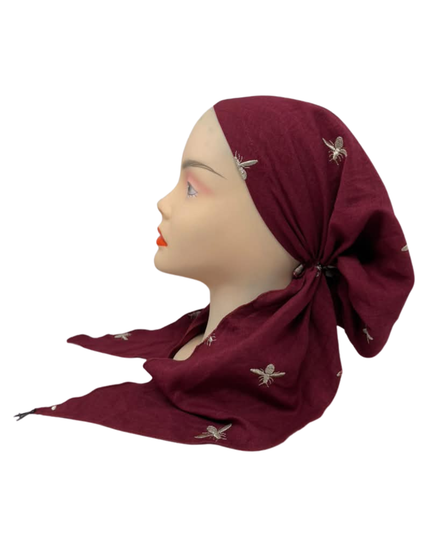 Ahead Burgundy Royal Bee Classic Fit Pre-Tied Bandanna