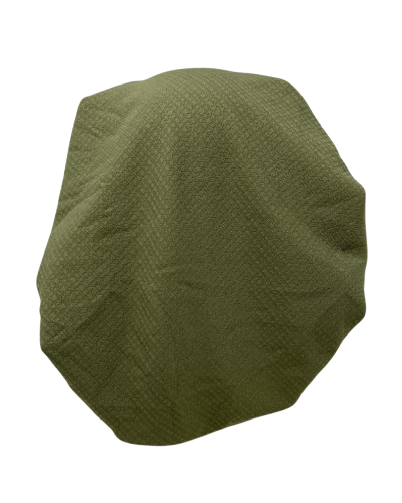 Lizi Headwear Green Waffle Silk Adjustable Pre-Tied Bandanna with Velvet Grip
