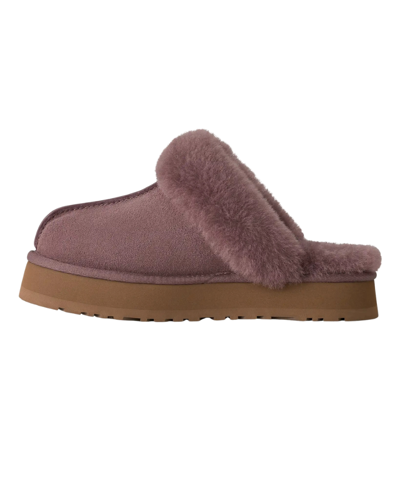 UGG Portobello Disquette Slippers with Fur Trim