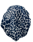Revaz Navy Leopard Border Adjustable Pre-Tied Bandanna with Velvet Grip