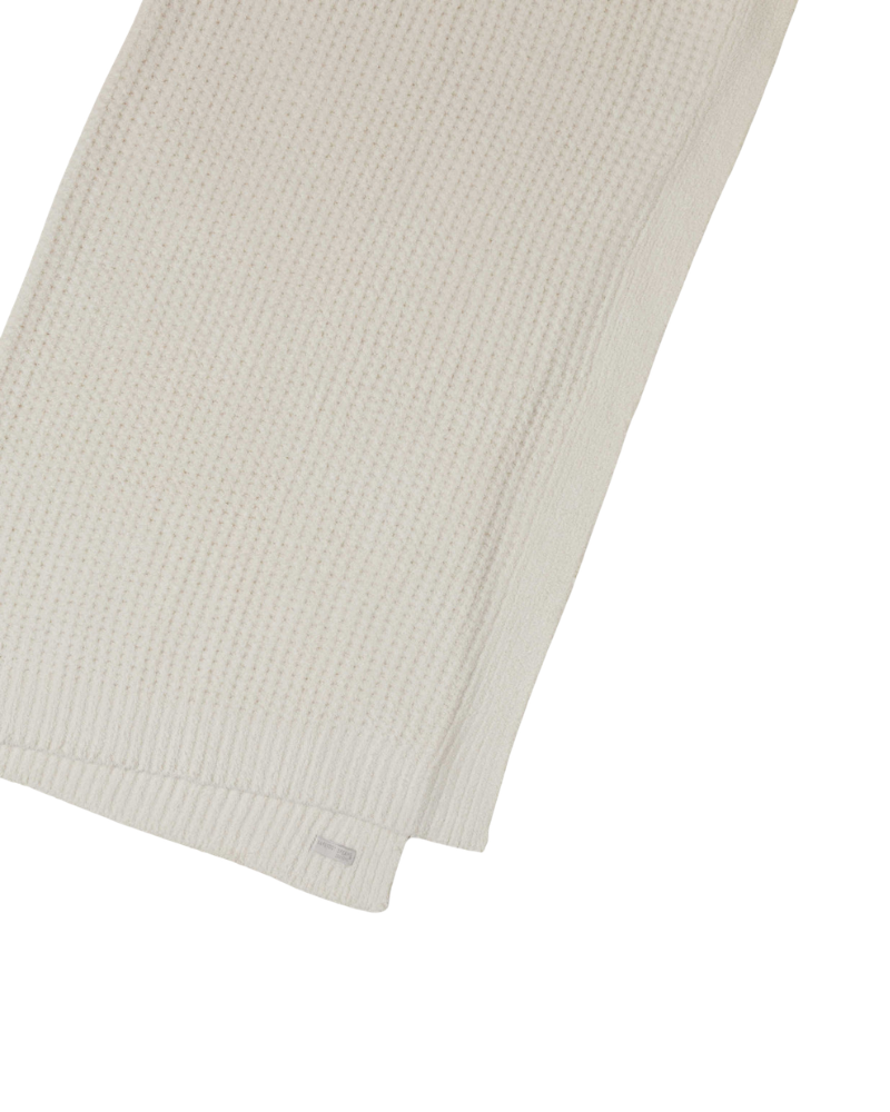 Barefoot Dreams Cream CozyChic Waffle Throw