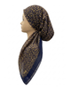 Revaz Navy Leopard Border Adjustable Pre-Tied Bandanna with Velvet Grip