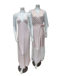 Oh! Zuza Blush Satin and Lace Gown & Robe Set