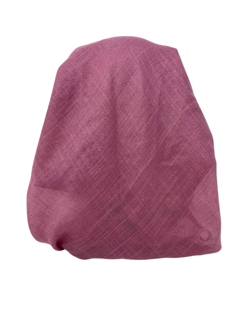 It's Younique Solid Rose Shimmer Pre-Tied Open Back Bandanna with Velvet Grip