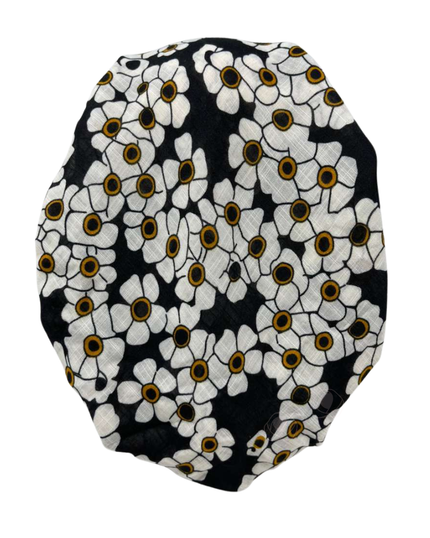 SPC348A-IV Ivory Floral Design Adjustable Closed Back Pre-Tied Bandanna