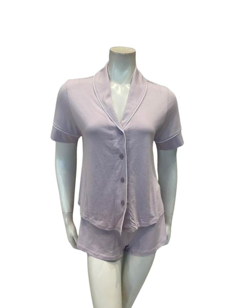 Cosabella Neve Fresca/White Bella Lusso Short Sleeve & Shorts Cotton Blend Pajamas Set