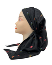 Lizi Headwear Jewel Blossom Silk Prints Open Back Adjustable Pre-Tied Bandanna with Velvet Grip