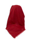 Cherie Deep Burgundy Solid Fringe Design Adjustable Pre-Tied Open Back Bandanna