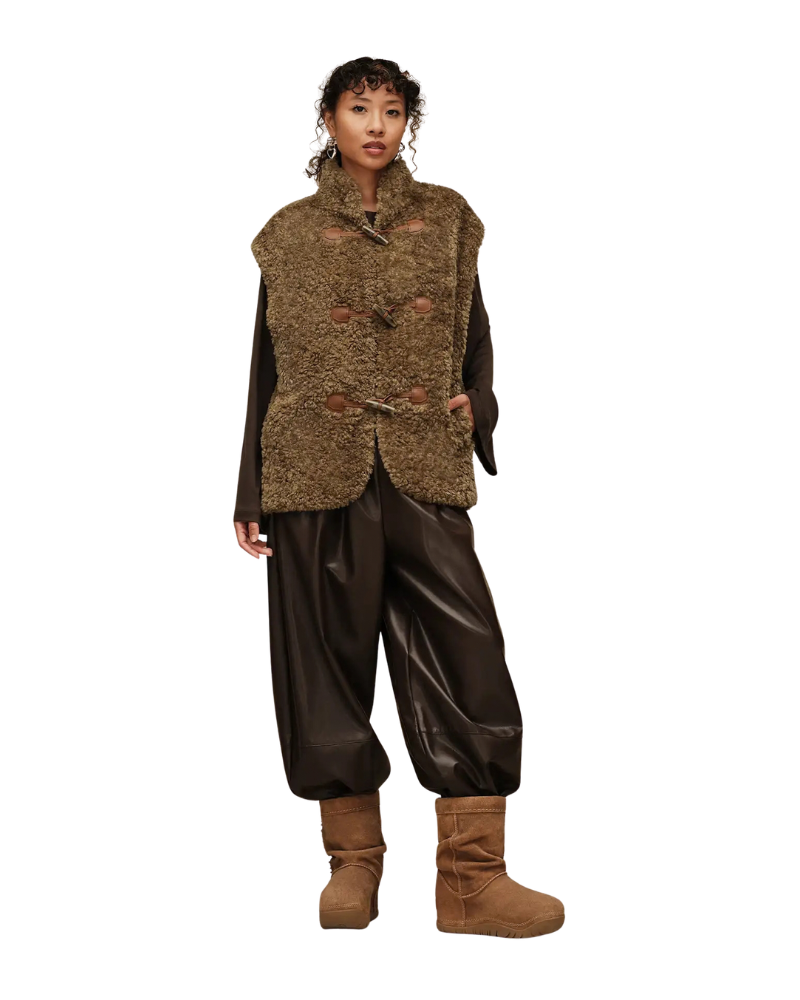 UGG Coffee Grounds Niah Toggle Vest