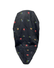 Lizi Headwear Jewel Blossom Silk Prints Open Back Adjustable Pre-Tied Bandanna with Velvet Grip